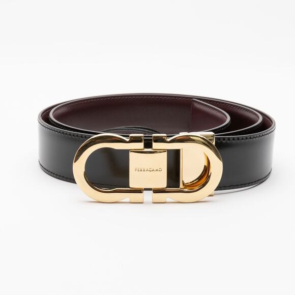 Salvatore Ferragamo Other - Ferragamo Men's Double Gancini Buckle Reversible Leather Belt 33/34